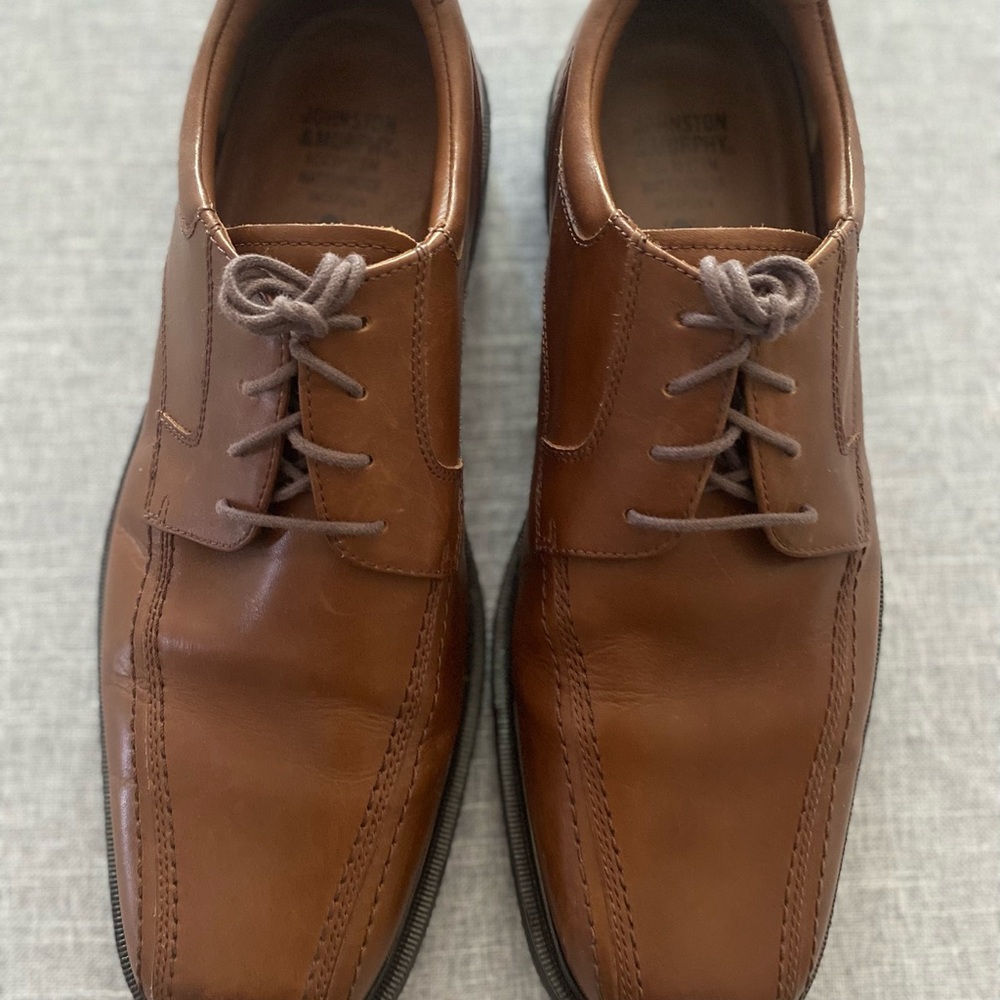 Johnston and Murphy Mens 10 1/2 Waterproof -Sheepskin Oxford Shoes